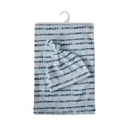 Swaddling Blanket and Hat Set - Blue