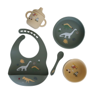Back To Nature Silicone Feeding Set 5pc - Dinosaur