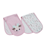 Snuggletime Burp Cloths 2PK - Pink Flower