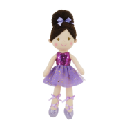 35cm Brown Hair Ballerina Soft Doll