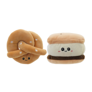 Smoochy Pet Pals S'more and Pretzel Pet Toy 13cm 2 pack