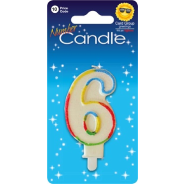 Rainbow Candle Number 6