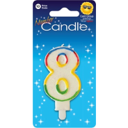 Rainbow Candle Number 8