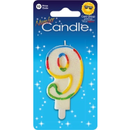 Rainbow Candle Number 9