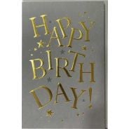 Happy Birthday Gold Greeting Card