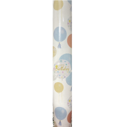 Pastel Birthday Balloons Gift Wrap Roll 2M