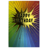 Greetings Card - Rainbow Birthday Card