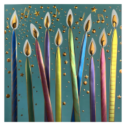 Card Group Metallic Birthday Candles Card