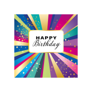 Metallic Geometric Stripe Birthday Card