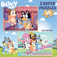 Bluey Wooden Puzzles 2x25pc