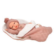 40cm Handmade Reborn Weighted Soft Body Doll Elba; with Dummy; Dummy Holder; Sleeping Bag