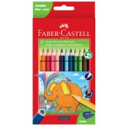 Faber-Castell Jumbo Triangular Colour Pencils 12PK