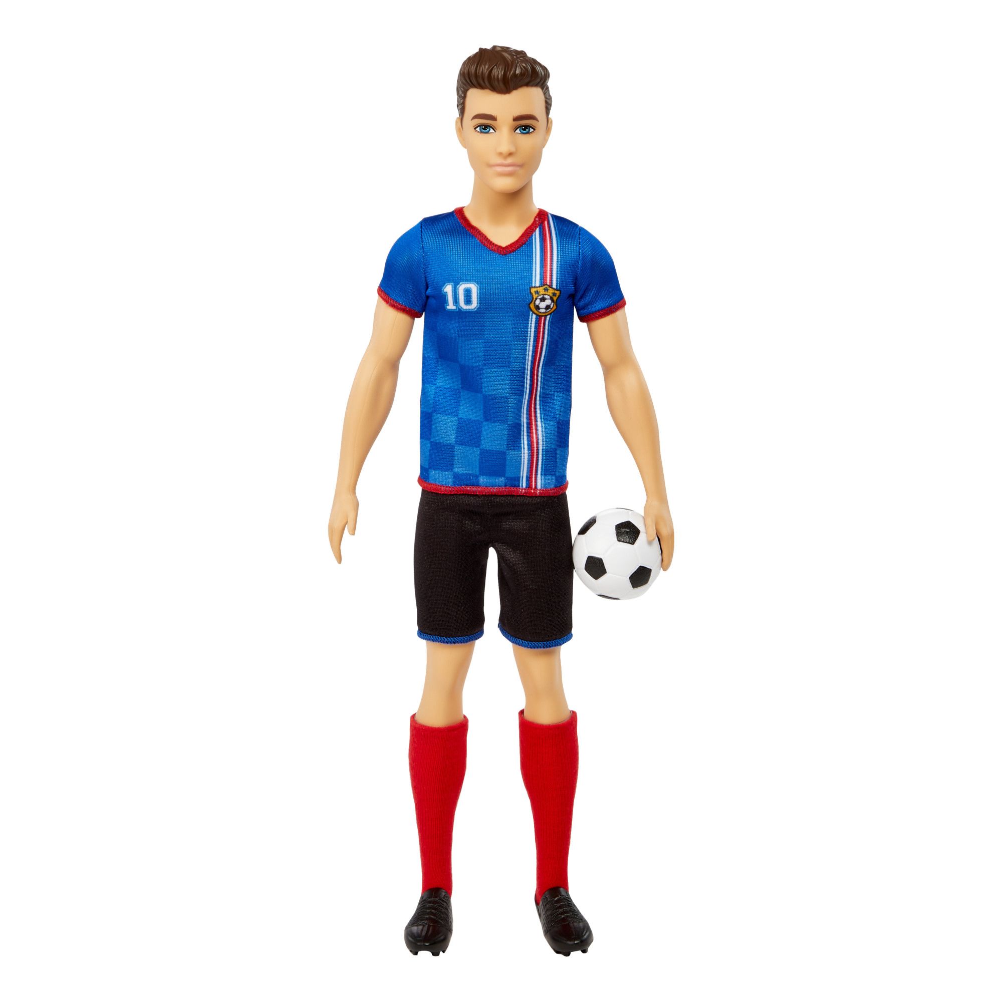 Barbie Ken Soccer Doll, Cropped Hair, colourful #10 Uniform