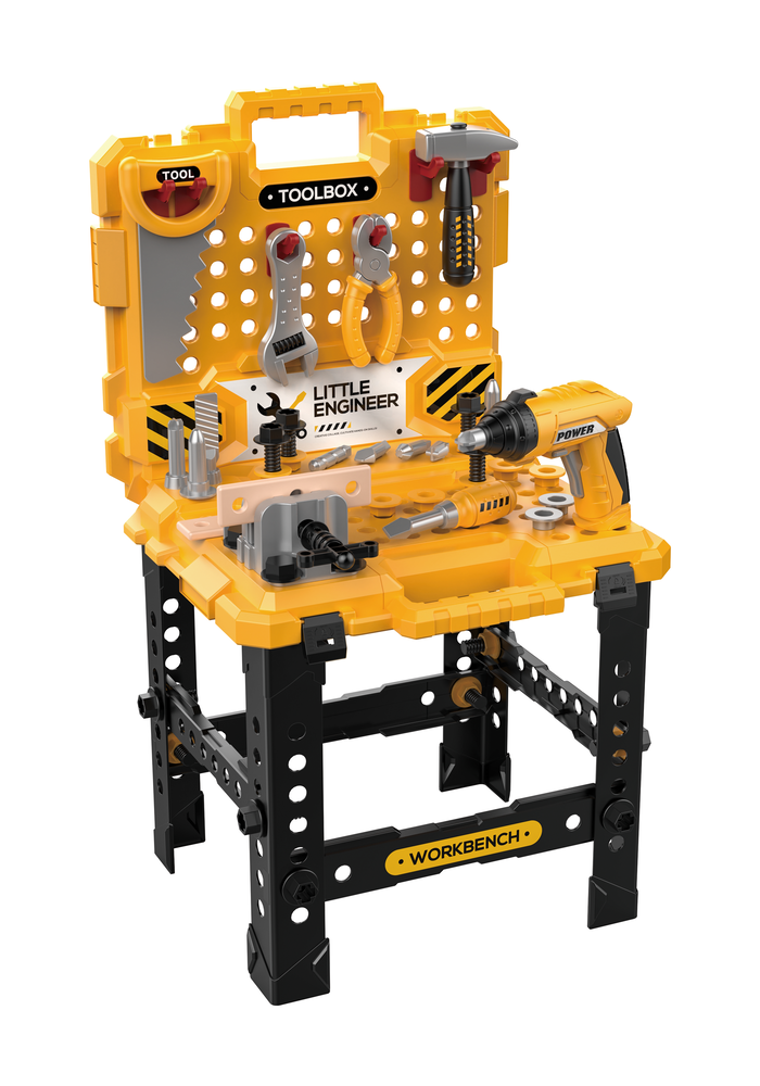 Reggies Toolshop Tool Table Set with Battery Operated Mini