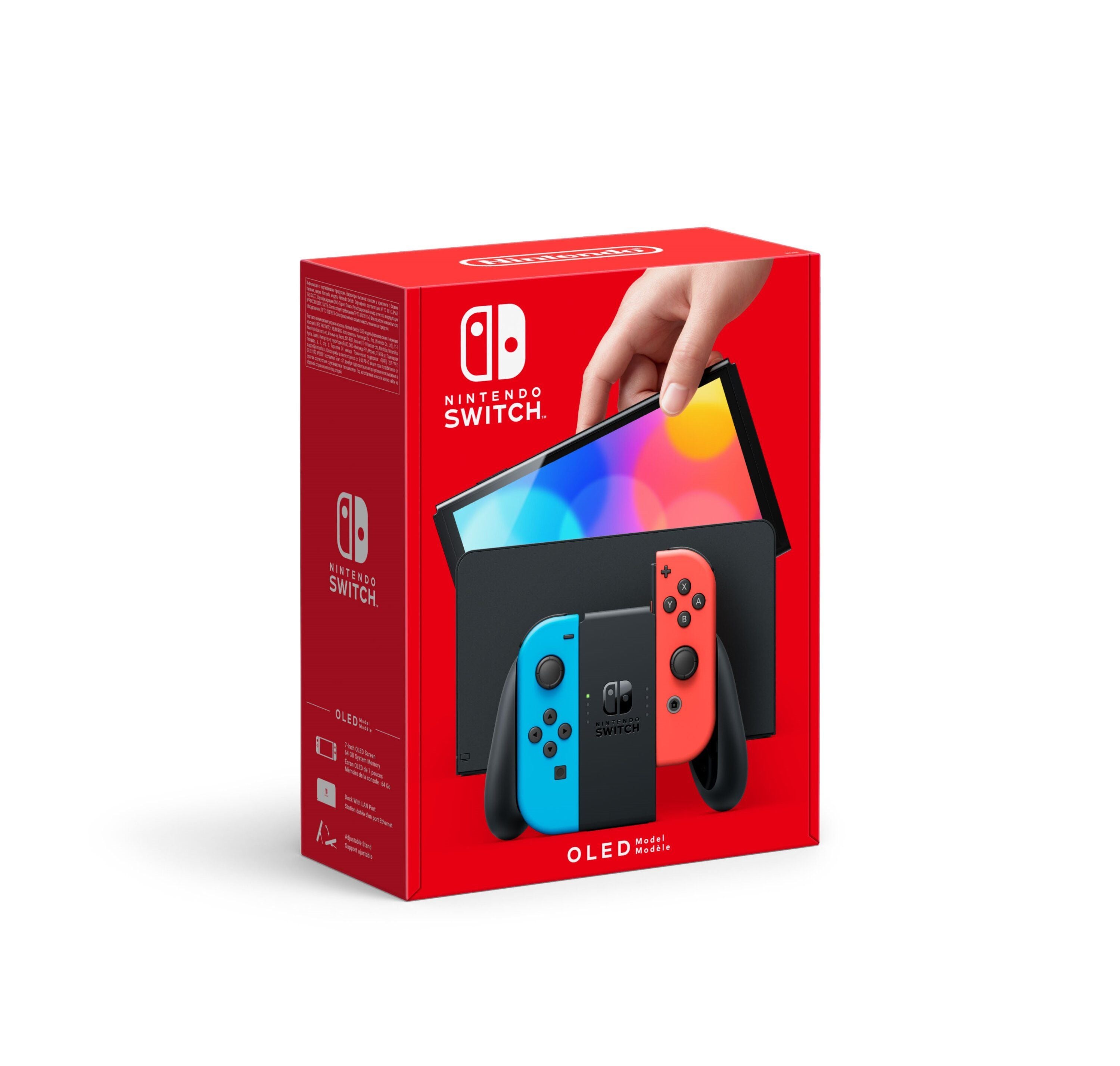 Nintendo Switch OLED Console - Neon Red And Neon Blue | Toys R Us