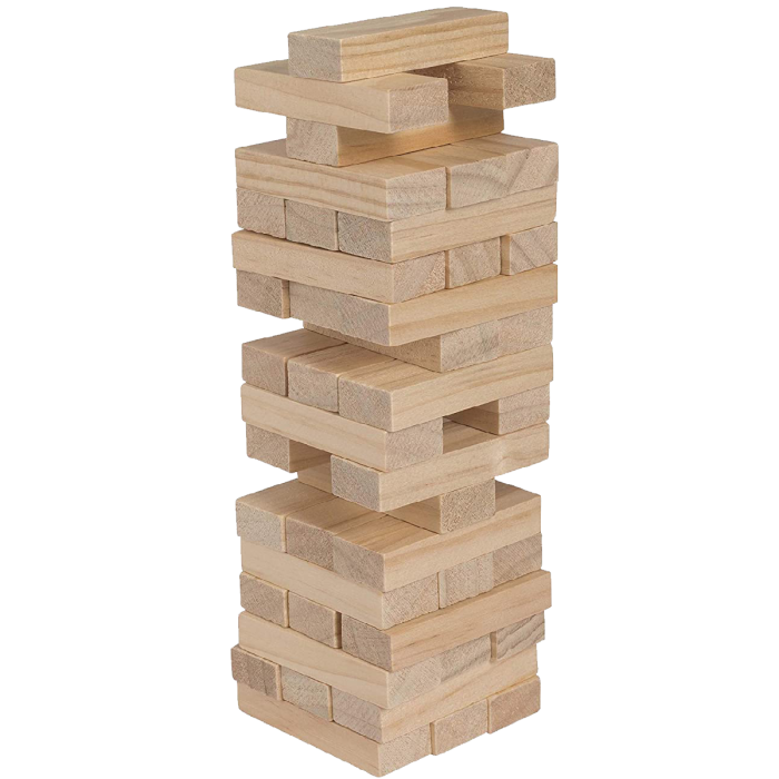 60 Piece Giant Wooden Tumble Tower
