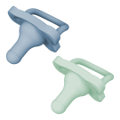 Dr Brown's One Piece Pacifier Stage 1 Blue - 2pack 0-6 months