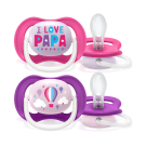 Philips Avent Ultra-Air Soother 6-18m (2 Pack) - Papa Pink