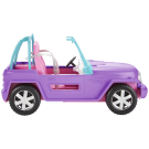 Barbie Off-Road Vehicle, Purple with Pink Seats and Rolling Wheels