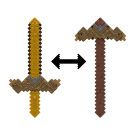 Minecraft Click & Switch Transforming Sword And Pick-Axe 