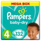 Active Baby Dry Size 4 Mega Box 132