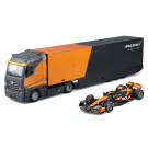 Burago 1:43 Mercedes-Benz Actros McLaren F1 Transporter Set 