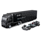 Burago 1:43 Mercedes-Benz Actros Petronas F1 Transporter Set 