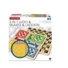 Ambassador Games Wood Ludo, Snakes & Ladders Set