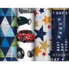 Happy Birthday 2.5m Gift Wrap Assorted