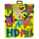 Medium Neon Happy Birthday Gift Bag