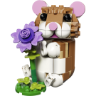 Cute Hamster with a Flower