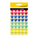 Tower Mixed Metallic Hearts Stickers