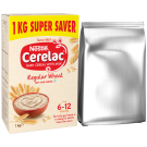 Nestle Cerelac Regular Wheat Stage 1 Baby Cereal - 1kg