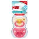 NUK Silicone Signature Soother (6-18 Months) Girl - 2 Pack
