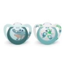 NUK Silicone Star Soother Birds & Croc (18-36 Months) - 2 Pack