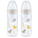 NUK First Choice Temperature Control Silicone Teat Bottle 300ml (6-18 Months) - Twin Pack
