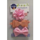 3PK BOW SET SOFT PINKS