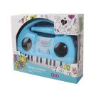 Portable Keyboard & Microphone Blue