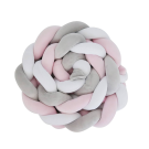 Snuggletime Braided Cot Bumper - Pink - 200 x 11.5 x 8cm