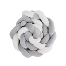 Snuggletime Braided Cot Bumper - Grey - 200 x 11.5 x 8cm