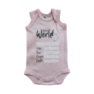 Hello World Baby Vest - Pink