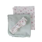 Swaddling Blankets and Headband Set 2 Pack