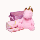 Lunakins Blanket & Plush Toy Storage Gift Box - Pink (3pcs)
