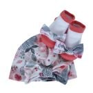 Turban And Socks Set 2 Piece Pink
