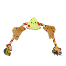 Smoochy Pet Pals Rope with Croissant and Pizza Pet Toy