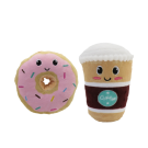 Smoochy Pet Pals Donut and Coffee Soft Pet Toy