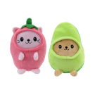 Smoochy Pet Pals Strawberry and Avocado Pet Toy 13cm 2 Pack 