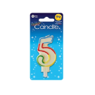 Rainbow Candle Number 5 