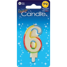 Rainbow Candle Number 6