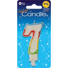 Rainbow Candle Number 7 